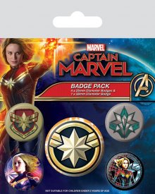 Captain Marvel sada odznaků 5-Pack Patches