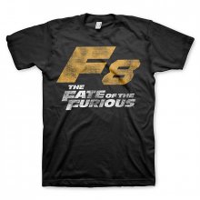 Tričko The Fate of The Furious F8 Distressed Logo černé