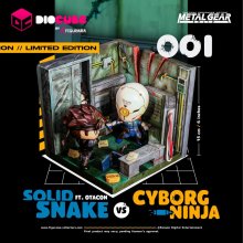 Metal Gear Solid DioCube PVC Diorama Solid Snake Vs Cyborg Ninja