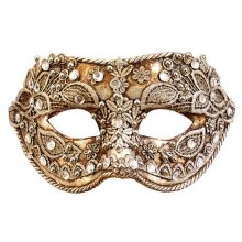 Karnevalová maska Colombina Macrame Argento