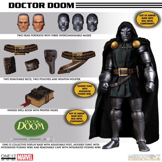 Marvel Akční figurka 1/12 Doctor Doom 17 cm - Kliknutím na obrázek zavřete