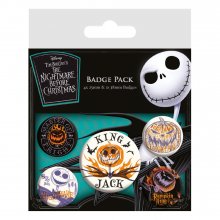 Nightmare before Christmas Pin-Back Buttons 5-Pack Colourful Sha