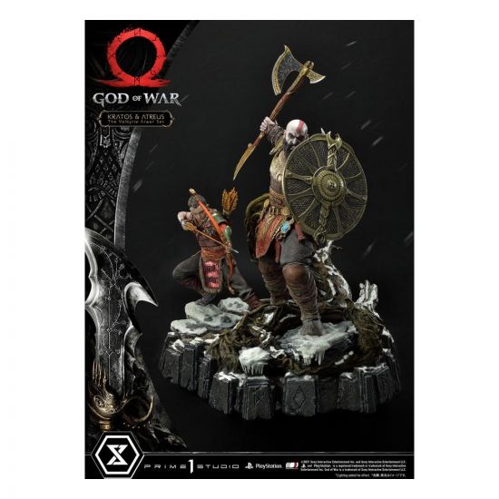 God of War Premium Masterline Series Socha Kratos and Atreus in - Kliknutím na obrázek zavřete