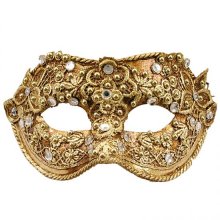 Karnevalová maska Colombina Macrame Oro