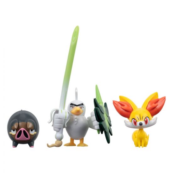 Pokémon Battle Figure Set 3-Pack Fennekin, Lechonk, Sirfetch'd 5 - Kliknutím na obrázek zavřete