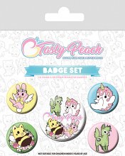 Tasty Peach Pin-Back Buttons 5-Pack