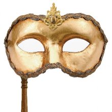 Benátská maska s držátkem oro con bastone