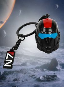 Mass Effect kovový přívěšek na klíče N7 Helmet