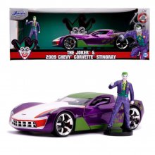 DC Comics kovový model 1/24 Joker 2009 Chevy Corvette Stingray