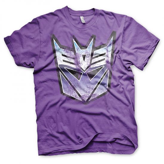 Fialové pánské tričko Transformers Decepticon Shield velikost M - Kliknutím na obrázek zavřete