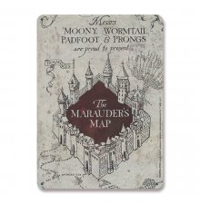 Harry Potter kovová tabulka Marauders Map 15 x 21 cm