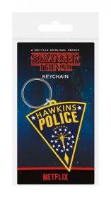 Stranger Things gumový přívěsek na klíče Hawkins Police 6 cm
