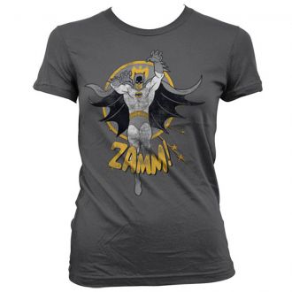 Šedé dámské tričko Batman Zamm!