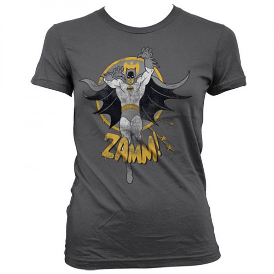 Šedé dámské tričko Batman Zamm! - Kliknutím na obrázek zavřete