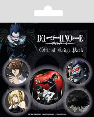 Death Note sada odznaků 5-Pack Characters