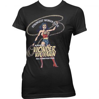 Wonder Woman ladies t-shirt Strongest Woman Alive black
