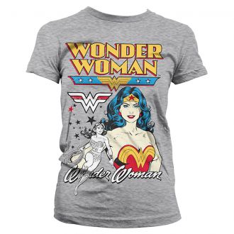 Wonder Woman Posing Šedé Dámské tričko