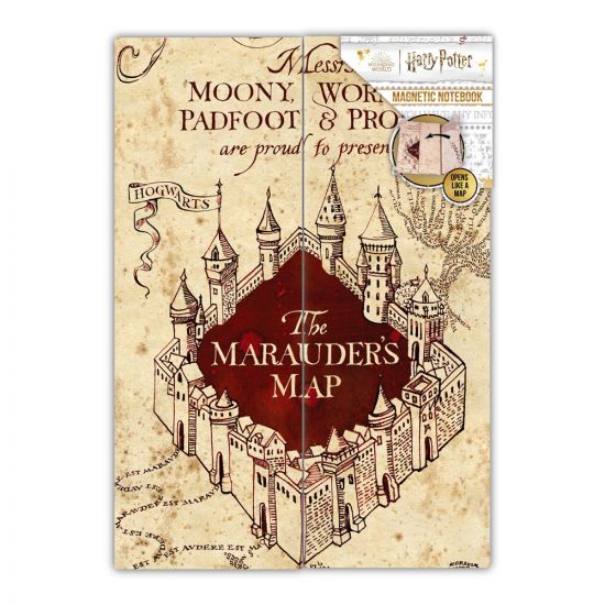 Harry Potter Magnetic A5 poznámkový blok Marauders Map Case (6) - Kliknutím na obrázek zavřete