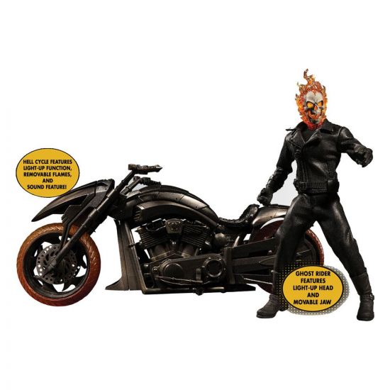 Ghost Rider Akční figurka & Vehicle se zvuky & Light Up 1/12 G - Kliknutím na obrázek zavřete