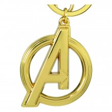 Marvel kovový přívěšek na klíče Avengers Classic A Logo Gold Col