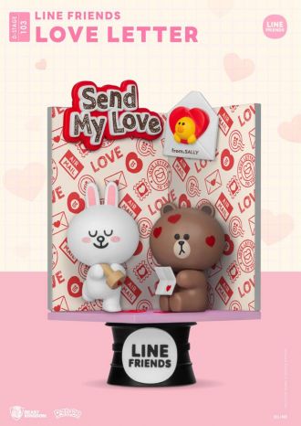 Line Friends D-Stage PVC Diorama Love Letter Closed Box Version