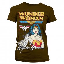 Wonder Woman Posing Hnědé Dámské tričko