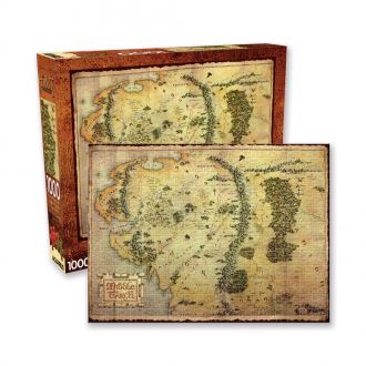 The Hobbit skládací puzzle Map (1000 pieces)