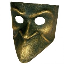 Originální benátská maska Bauta Bronzo