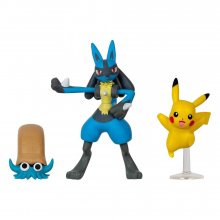 Pokémon Battle Figure Set Figure 3-Pack Pikachu, Omanyte, Lucari