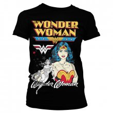 Černé Dámské tričko Wonder Woman Posing