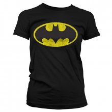 Batman ladies t-shirt Distressed Logo