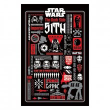 Plakát Star Wars Dark Side Icongraphic 61 x 91 cm