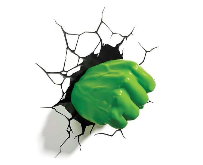 Marvel 3D LED osvětlení Hulk Fist - Kliknutím na obrázek zavřete