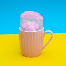 Pusheen Sock in a Hrnek Pink Cupcake