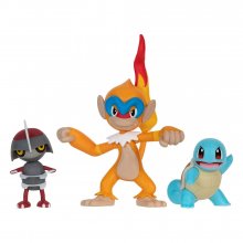 Pokémon Battle Figure Set 3-Pack Pawniard, Squirtle #1, Monferno