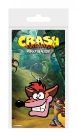 Crash Bandicoot gumový přívěsek na klíče Extra Life 6 cm