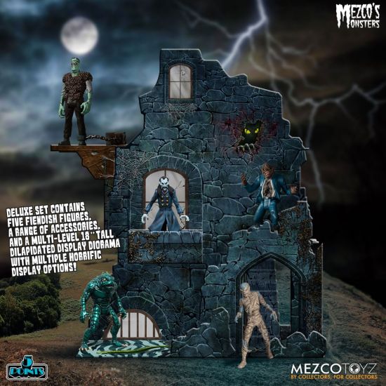 Mezco's Monsters 5 Points Akční Figurky Tower of Fear Deluxe Se - Kliknutím na obrázek zavřete