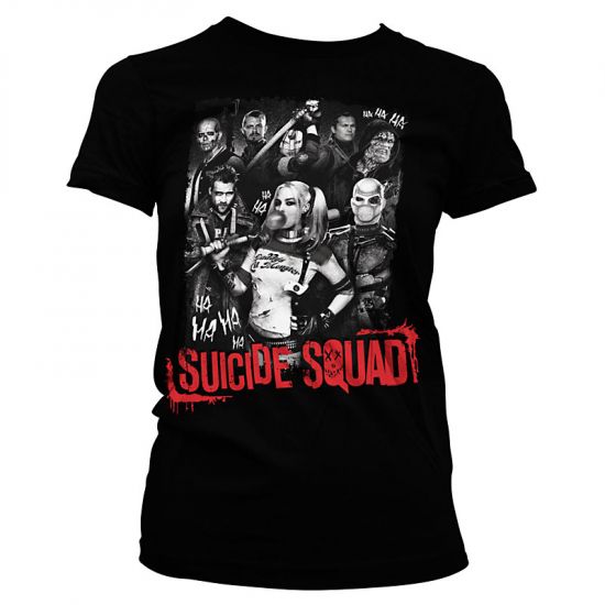 Dámské triko Suicide Squad Group Sebevražedný oddíl - Kliknutím na obrázek zavřete