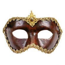 Karnevalová maska Colombina Cuoio