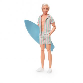 Barbie The Movie Doll Ken Wearing Pastel Striped Beach Matching