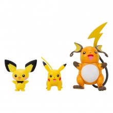 Pokémon Select Akční Figurky 3-Pack Evolution Pichu, Pikachu, R