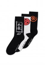 Naruto Shippuden ponožky 3-Pack Sasuke Symbol 43-46