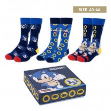 Sonic the Hedgehog ponožky 3-Pack Sonic 40-46