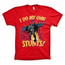 Batman červené pánské tričko I Do My Own Stunts
