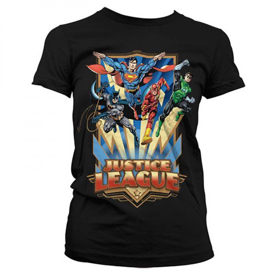 Dámské tričko Batman Justice League Team Up! - Kliknutím na obrázek zavřete