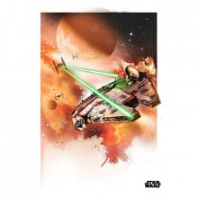 Star Wars kovový plakát The Millennium Falcon 32 x 45 cm