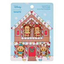 Disney by Loungefly Enamel Pins 4-Set Mickey & Friends Gingerbre