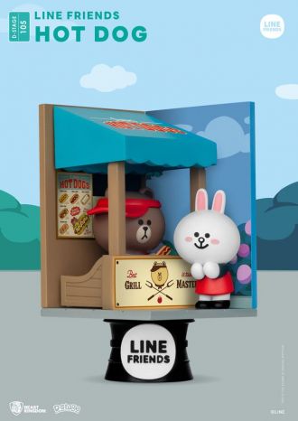 Line Friends D-Stage PVC Diorama Hot Dog Closed Box Version 16 c