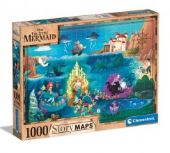 Disney Story Maps skládací puzzle The Little Mermaid (1000 piece