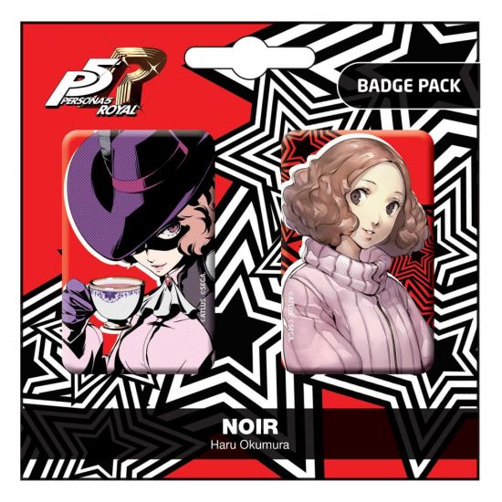 Persona 5 Royal sada odznaků 2-Pack Noir / Haru Okumura - Kliknutím na obrázek zavřete